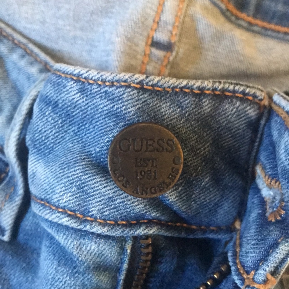 NWOT Vintage Y2K Low Rise Unique Kate Skinny Guess Jewelled Jeans - Picture 5 of 7